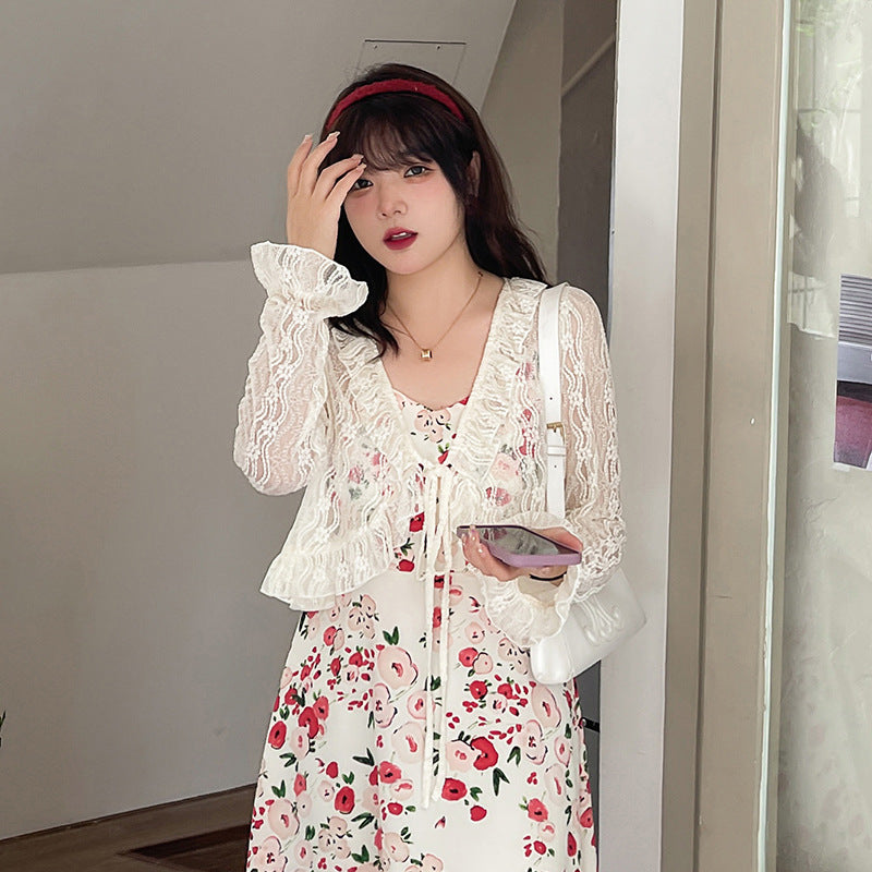 Temperament Knee-length Floral Dresses