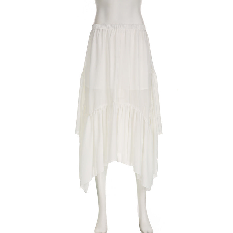 Cotton Vacation Beach Casual Irregular Long Dress