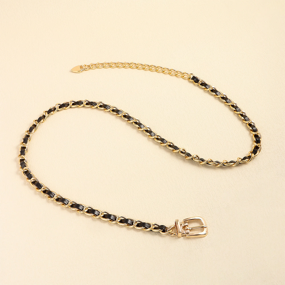 High Sense Waist Chain Metal Lady Versatile Decorative Belt Thin Chain With Skirt Suit Belt Body Chain