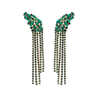 European And American Ins Earrings Exaggerated Long Alloy