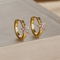 Silver Needle Geometric Stars Rhinestone Earrings Women's Fashion