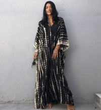 Rayon Printed Blooming Loose Vacation Robe Beach Dress Bikini Sun Protection Shirt