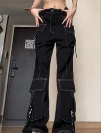 Women's Vintage Multi-pocket Jeans