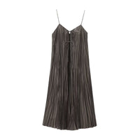 Summer New Women's Pleated Long Sling Dress