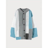 Versatile Long Sleeved Hooded Woolen Knitted Sweater