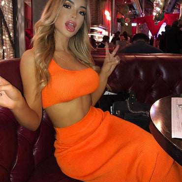Vest High Waist Midi Skirt Fashion Suit Women