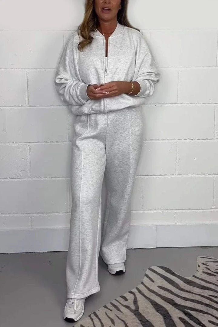 Fashion Long Sleeve Sweater Zipper Suit Women's Clothing