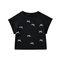 Women's Summer Hot Girl Round Neck Drop Shoulder Short Sleeve T-shirt