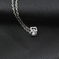 Advanced Diamond Cube Necklace For Women, Light Luxury, Niche Zircon Pendant, Simple Personality, Collarbone Chain, Exquisite Jewelry