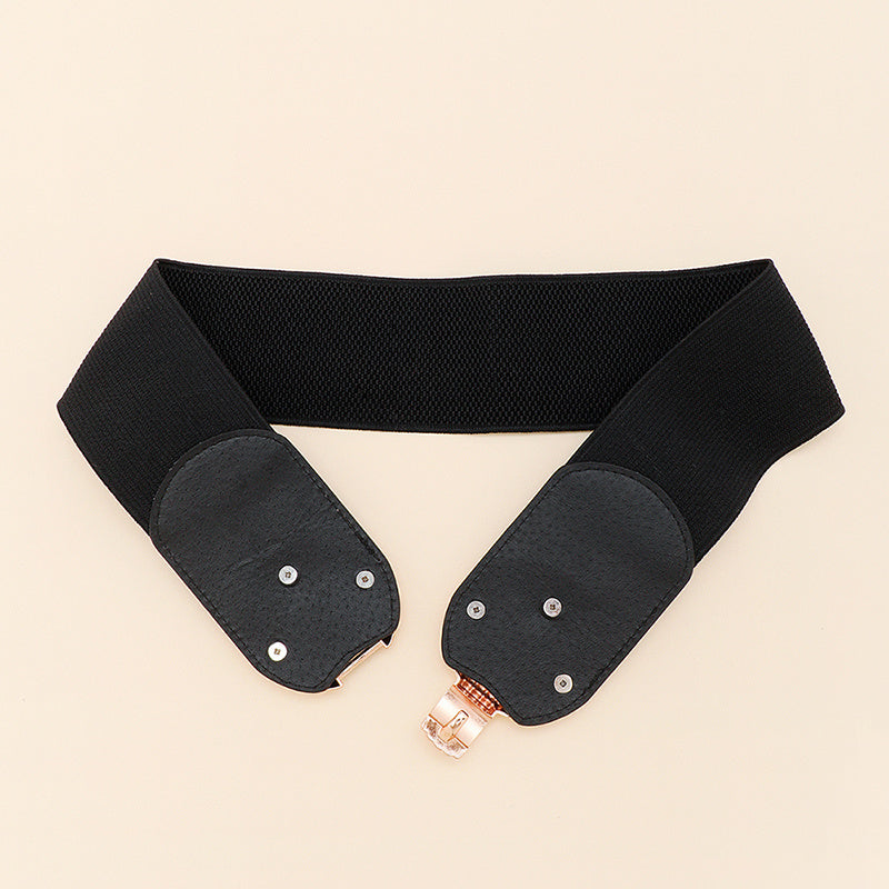 Fashionable loose tight weave female girdle elastic contracted tie-in overcoat dress single circle female waist seal