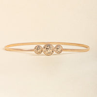 New Product Piercing-free Portrait Buttonhead Metal Women's Spring Waist Chain Elastic Gold Chain With Sexy Skirt