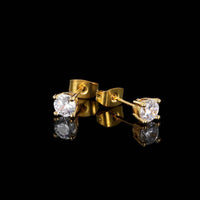 Four-claw Earrings Fashionable Temperament Sterling Silver Needle Hiphop Men And Women Earrings