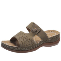 Embroidered Fish Mouth Women's Thick Bottom Hollow Sandals