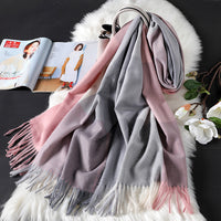 Autumn Winter New Women British Cashmere Checked Scarf Female 200x70 Double Side Warm Plaid Tassel Shawl Scarf
