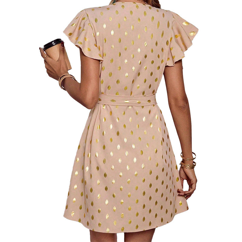Women's Fashionable Printed Casual Hot Stamping Dress