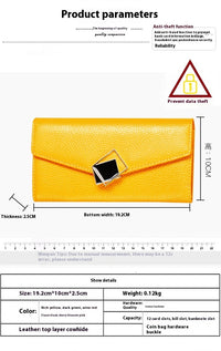 Women's Long Fashion Large-capacity Genuine Leather Wallet