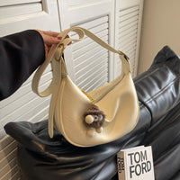 Fashion Trendy One-shoulder Messenger Bag Simple Niche Pu