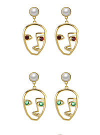 Korean face personality pearl design earring Earrings