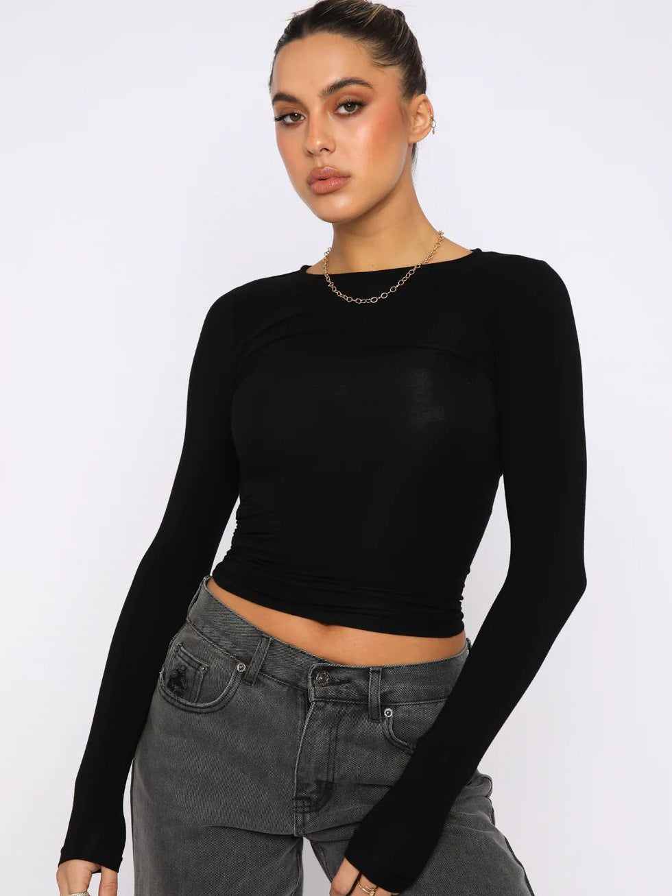 Slim-fit Fashion Long-sleeved Top Base