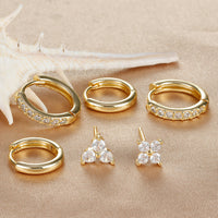 Fashion Simple Simple Bracelet Micro-inlaid Zircon Earrings