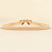 Stylish And Simple Women's Waist Chain Sweet Love Decoration Double Spring Elastic Chain Gold Skirt