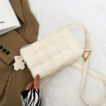 Bag Autumn Winter New Women's Bag Ins Woven Single Shoulder Bag