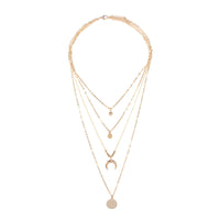 Personalized multi-layer crescent round piece Pendant