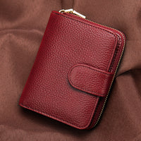 First layer cowhide Korean style ladies wallet