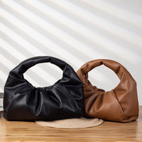 Women's Leather Bag Single Shoulder Underarm Cloud Bag