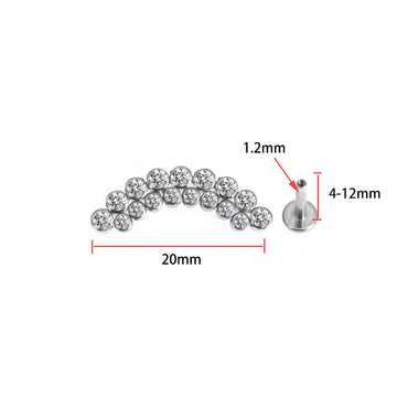 Titanium Nail Ear Bone Stud Welding Ball