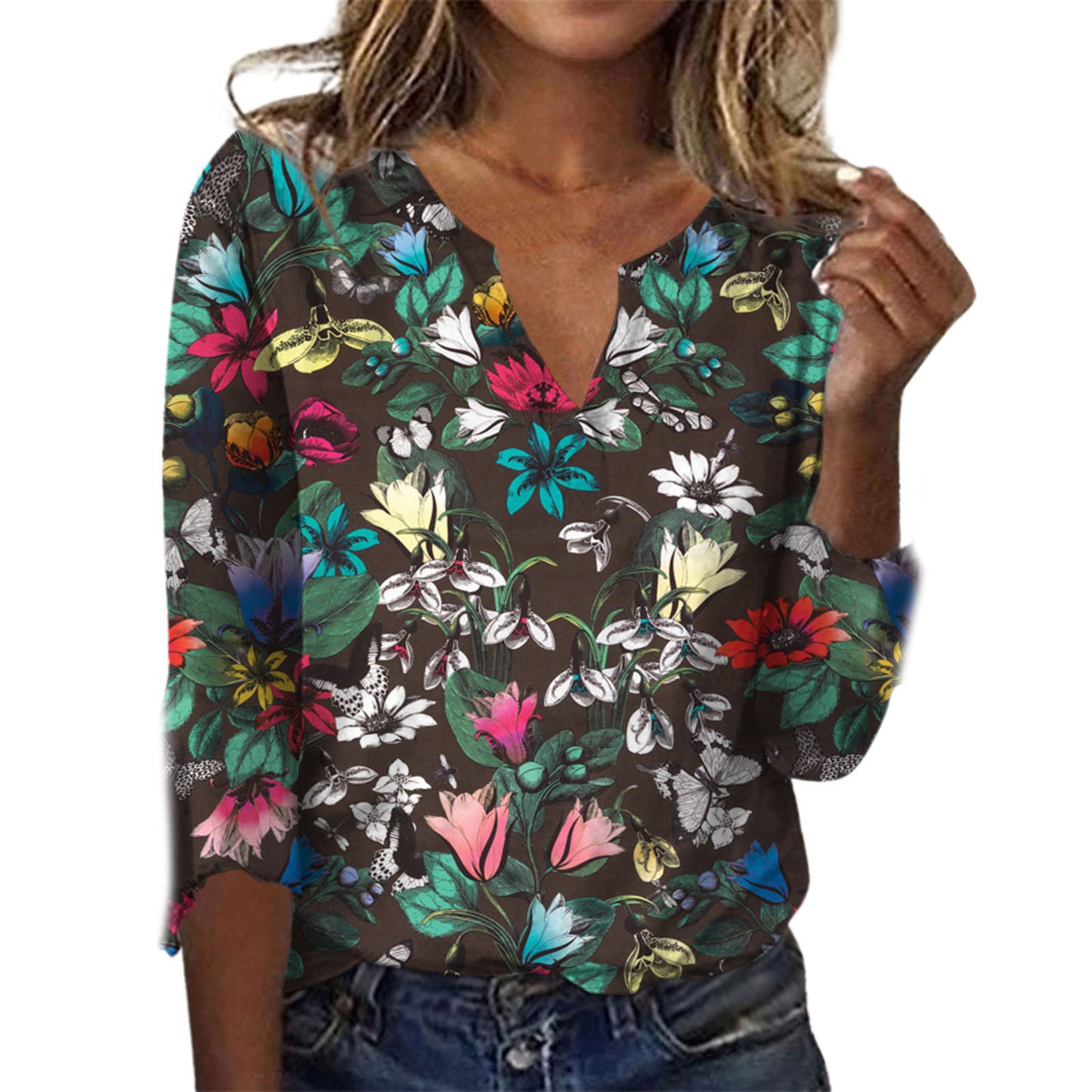Women's Fashion Loose Summer Printed Top