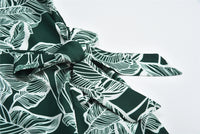 USA SIZE Leaf Print Sling Chiffon Dress Sexy Beach Seaside Vacation Irregular Skirt
