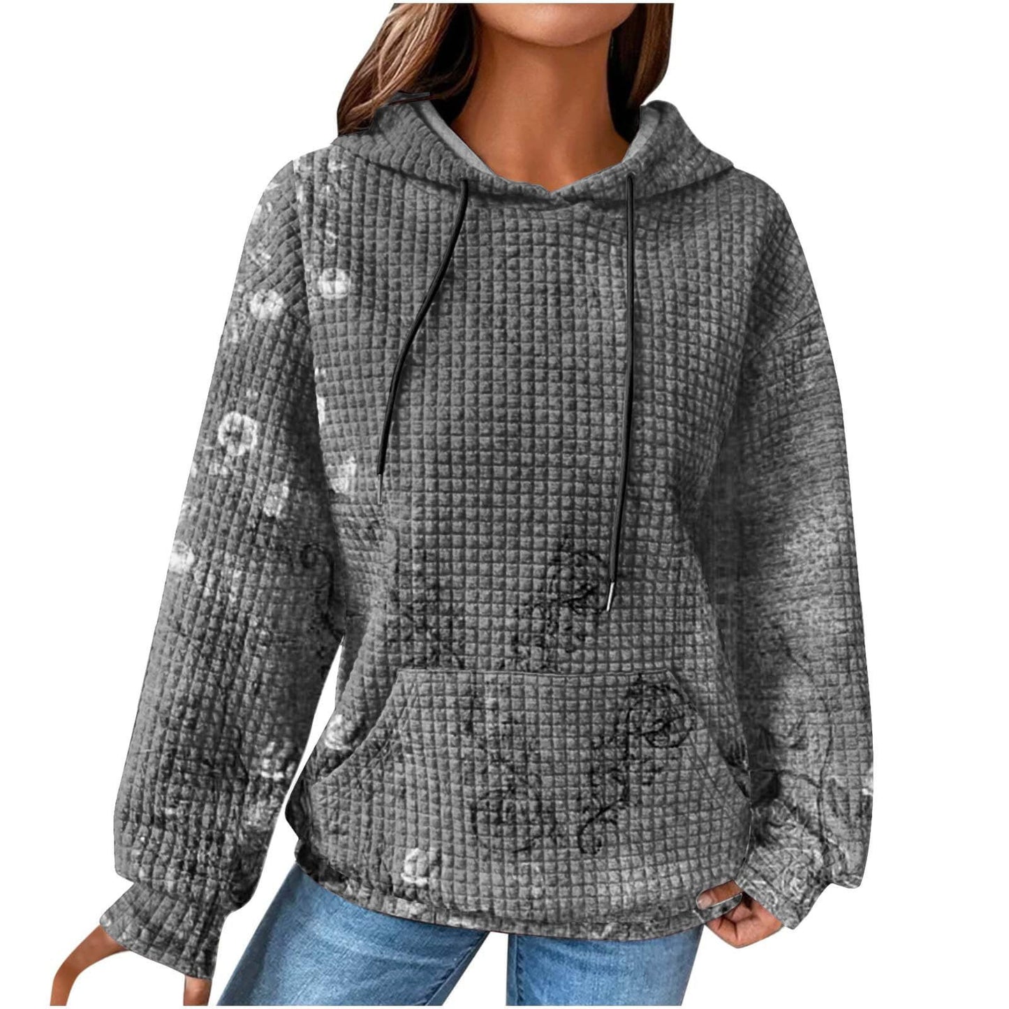 Winter Hooded Sweater Digital 3D Printing Casual Style