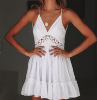 Sexy Backless Lace Slip Dress