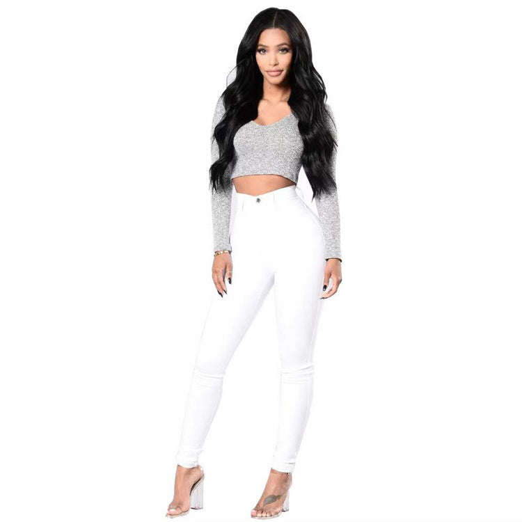 New Elastic Skinny Women's Small Feet Jeans