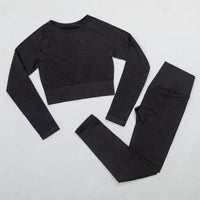 Sports seamless fitness bra set