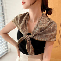 Retro Temperament Silk Scarf Women Wild Simple Sunscreen Travel Headscarf