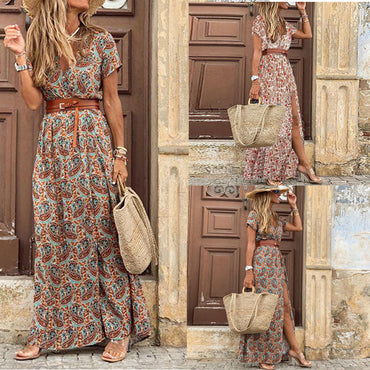 Seaside Beach Vacation Simia Printed Ladies Dress