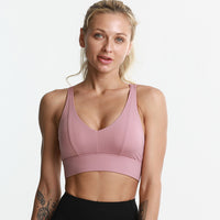 Shockproof Cross Straps Bra Running Gym Sports Bra Top