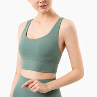 Cross Shockproof Gathered Yoga Beauty Back Bra