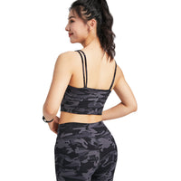 Shockproof Sports Fitness Gather Camouflage Sports Underwear Bra
