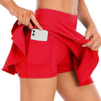 Fitness Yoga Short Skirt Sports Culottes Pleated Tennis Skirt