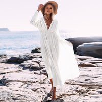 Lace Beach Dress Seaside Vacation Bikini Swimsuit Blouse Women Sun Protection Clothing Foreign Trade
