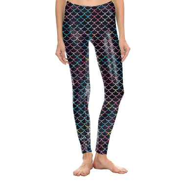 Summer Fish Scale Nine-point Leggings