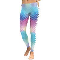 Summer Fish Scale Nine-point Leggings