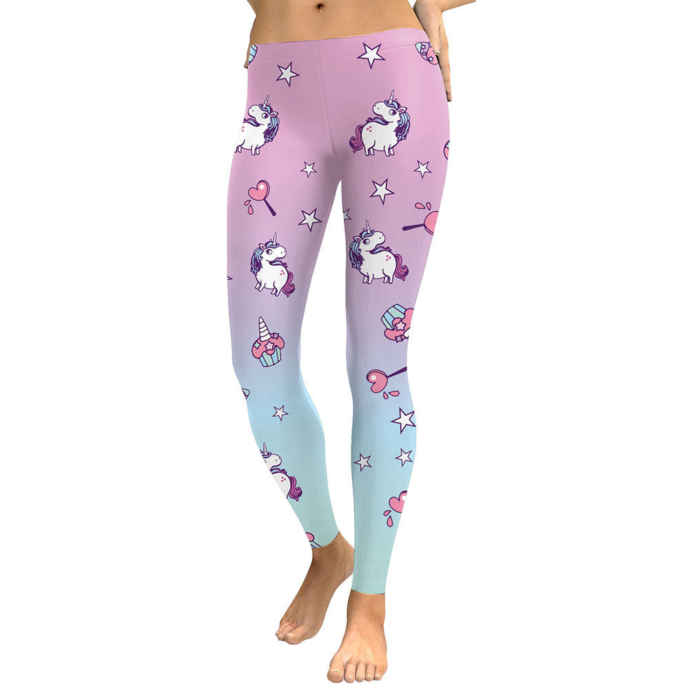 Summer Fish Scale Nine-point Leggings