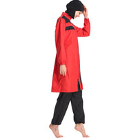 New Middle Eastern Women'S Thin Sportswear Conservative Swimsuit Loose Large Size Zipper And Hooded Three-Piece Suit - Chic Angle