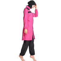 New Middle Eastern Women'S Thin Sportswear Conservative Swimsuit Loose Large Size Zipper And Hooded Three-Piece Suit - Chic Angle