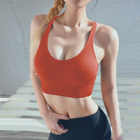 Shockproof gathered sports bra