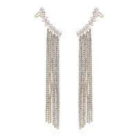 Zircon Earrings Exaggerated Tassel Earrings